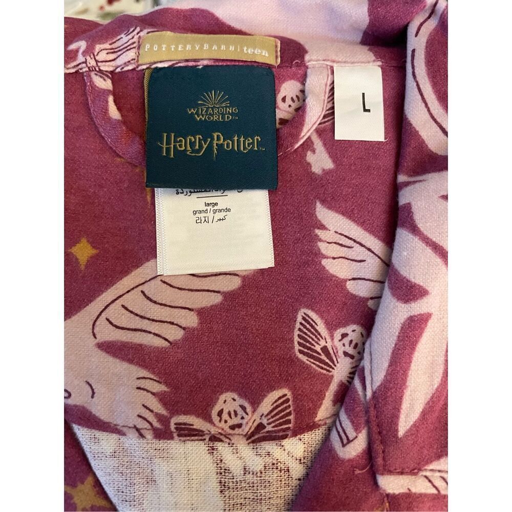 NWT Pottery Barn Teen Harry Potter™ Magical Damask Organic Flannel Pajama Set - - Picture 3 of 4